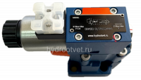 DBW10B2-5X/200CW220-50N9K4 - Предохранительный клапан Ду10 с давлением настройки до 200 бар, управление - X и Y - внутренние с разгрузкой B = открыт с электроуправлением W220